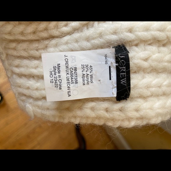 J Crew Wool Knit Anchor Scarf - Picture 5 of 5